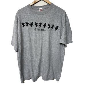 Vintage Dancing Bears Wrap Around Graphic T Shirt Anvil Tag USA Made Men 2XL EUC